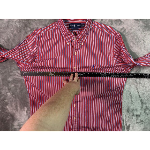 Vtg Polo Ralph Lauren Mens XL Striped Button Shirt Pony - Picture 4 of 6
